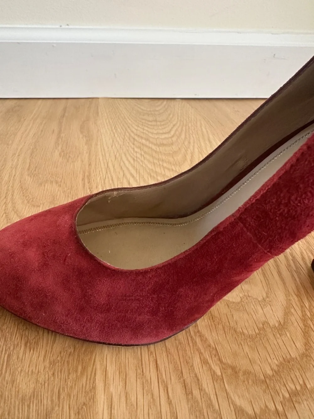 Red Suede Pumps